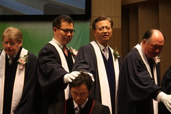 최삼경, 한독련 안수식에 참여