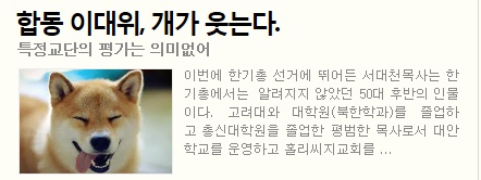합동이대위, 개가 웃는다